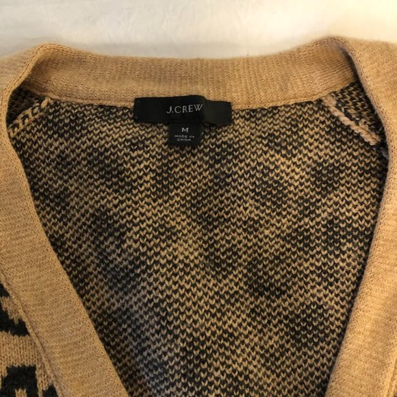 Women’s J.Crew Leopard Print Button-front Cardigan - Picture 2 of 8